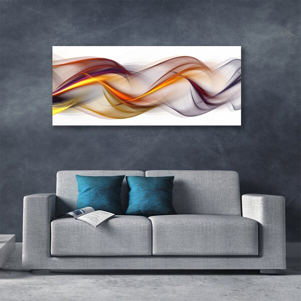 Tablou pe panza canvas Abstract Art Galben Verde Rosu Gri Alb