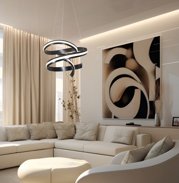 Lustră LED pe cablu AREZIA LED/62W/230V, negru
