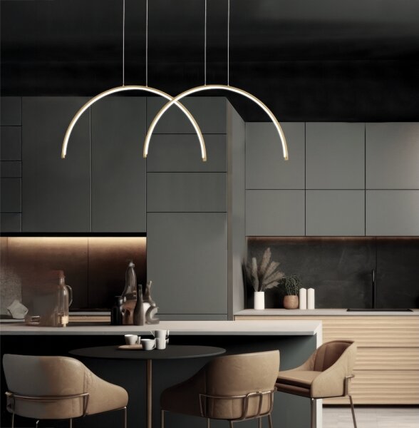 Lustră LED suspendată pe cablu MEGAN LED/39W/230V, auriu