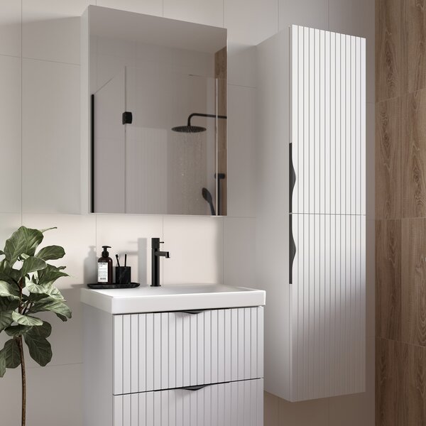 Cersanit Tirso dulap 40x30x160 cm laterala pe perete alb S1015-010