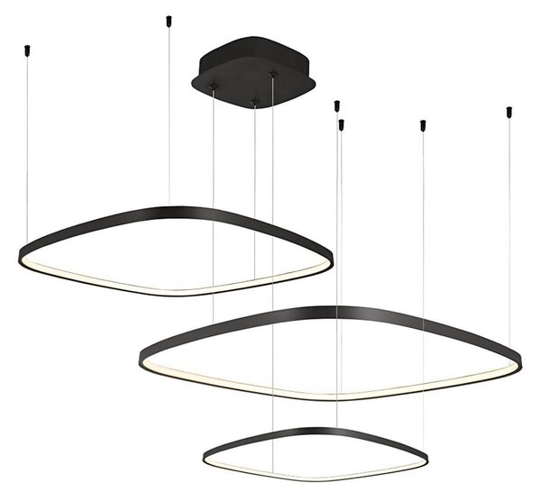Lustru LED dimabil suspendat pe cablu LORENZO LED/70W/230V 3000/4000/6000K negru + telecomandă