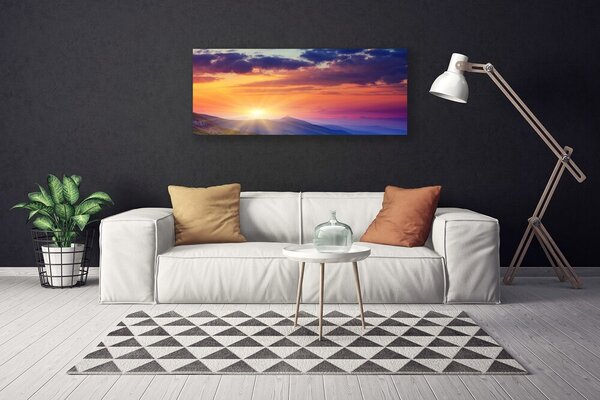 Tablou pe panza canvas Sun Munții Peisaj Multi