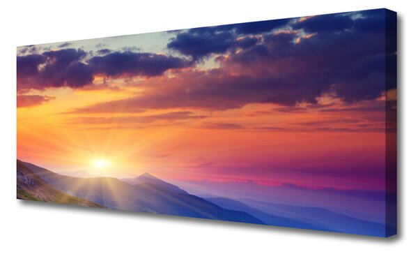 Tablou pe panza canvas Sun Munții Peisaj Multi