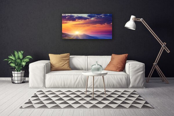 Tablou pe panza canvas Sun Munții Peisaj Multi