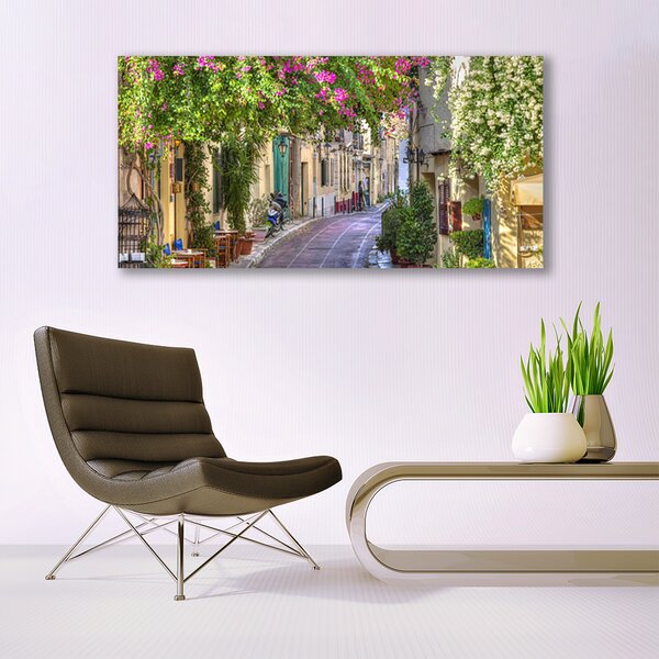 Tablou pe panza canvas Alley Case Floral Galben Verde Maro