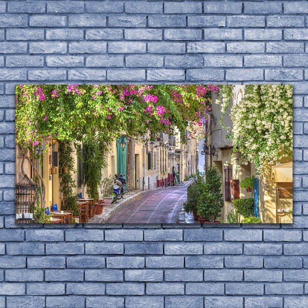 Tablou pe panza canvas Alley Case Floral Galben Verde Maro