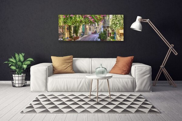 Tablou pe panza canvas Alley Case Floral Galben Verde Maro