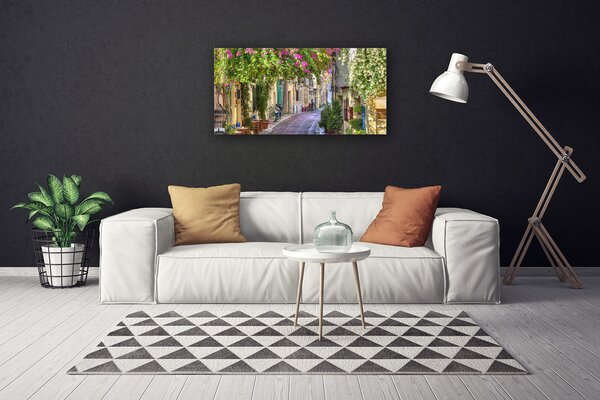 Tablou pe panza canvas Alley Case Floral Galben Verde Maro