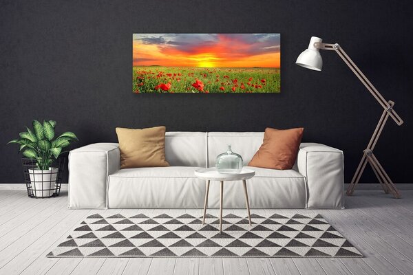 Tablou pe panza canvas Maci Sun Natura Roșu Verde Galben Gri