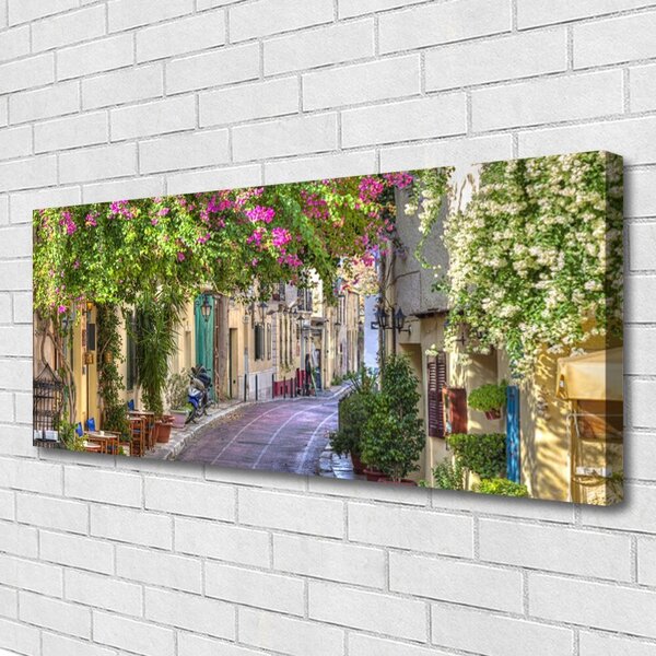 Tablou pe panza canvas Alley Case Floral Galben Verde Maro