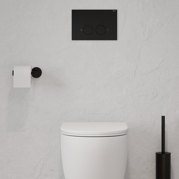 Omnires Flush Set Strongframe + Minimal cadru ascuns cu buton de acționare pentru vas wc suspendat STFWC1MRBLM