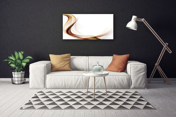 Tablou pe panza canvas Abstract Art Galben Maro Alb