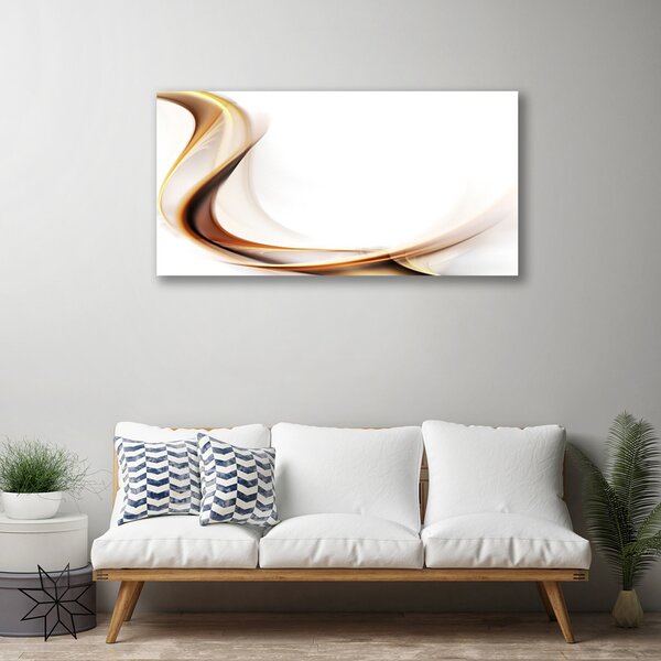 Tablou pe panza canvas Abstract Art Galben Maro Alb