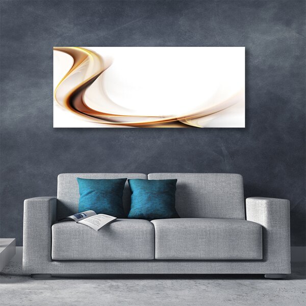 Tablou pe panza canvas Abstract Art Galben Maro Alb