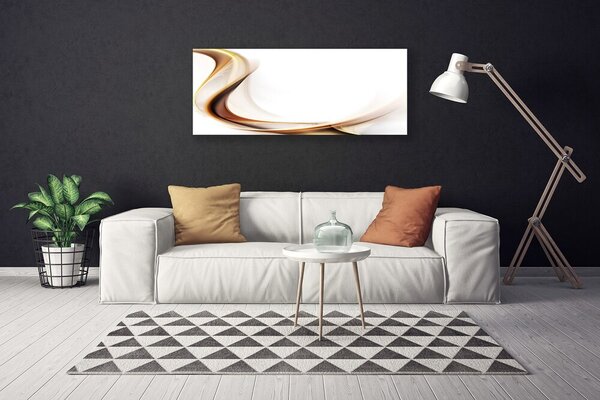 Tablou pe panza canvas Abstract Art Galben Maro Alb