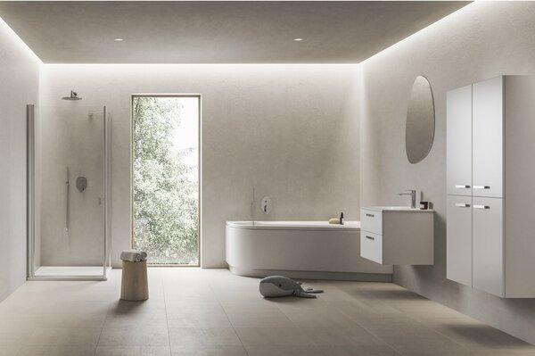Ravak Chrome dulap 39x29x150 cm laterala pe perete alb X000000543