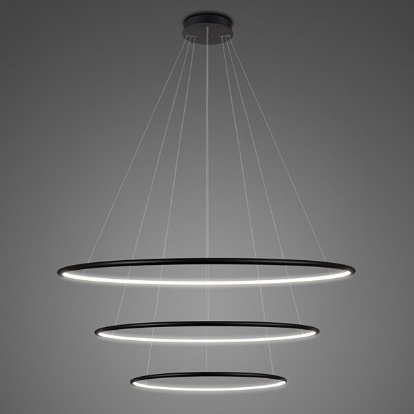Altavola Design Ledowe Okręgi lampă suspendată 3x99 W negru LA075/P_80_in_4k_black
