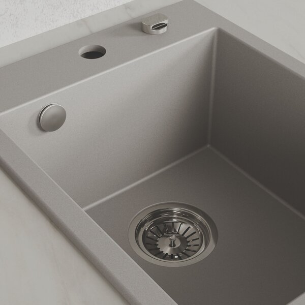 Laveo Monchichi chiuvetă din granit 50x39 cm gri/grafit/onix SBO510Y