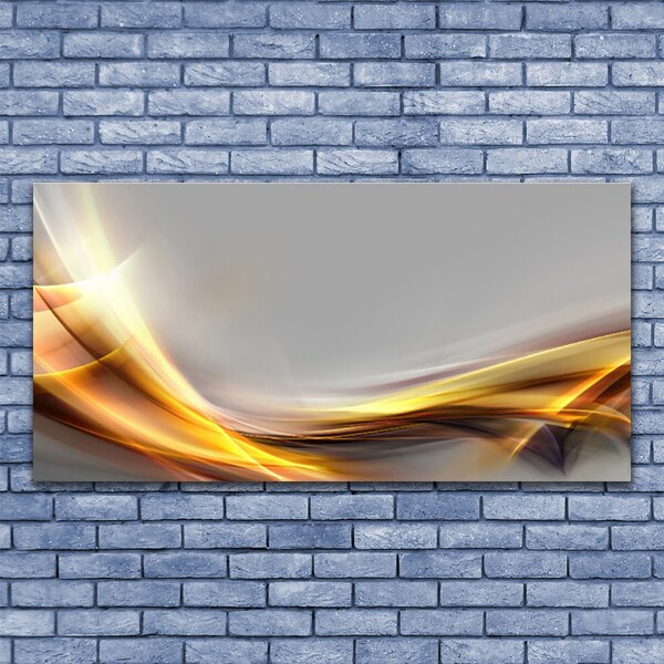 Tablou pe panza canvas Abstract Art Galben Gri