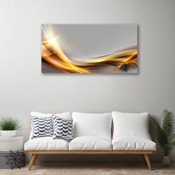 Tablou pe panza canvas Abstract Art Galben Gri