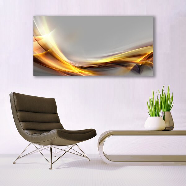 Tablou pe panza canvas Abstract Art Galben Gri