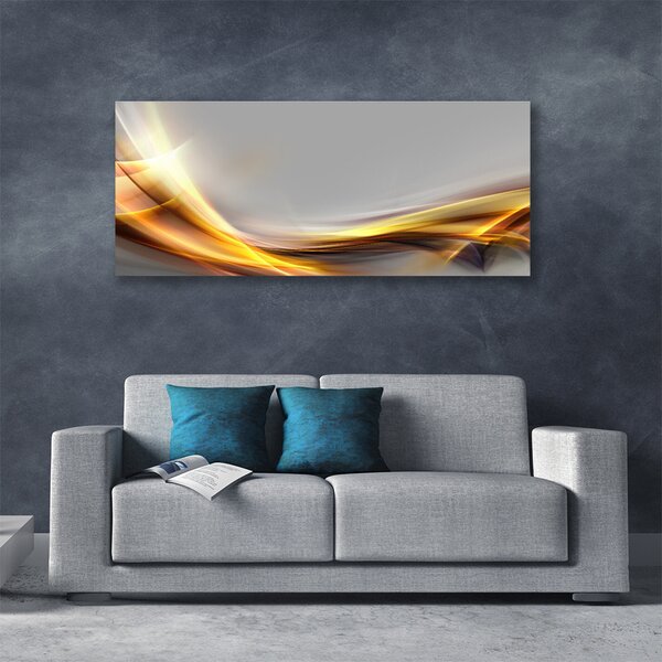 Tablou pe panza canvas Abstract Art Galben Gri