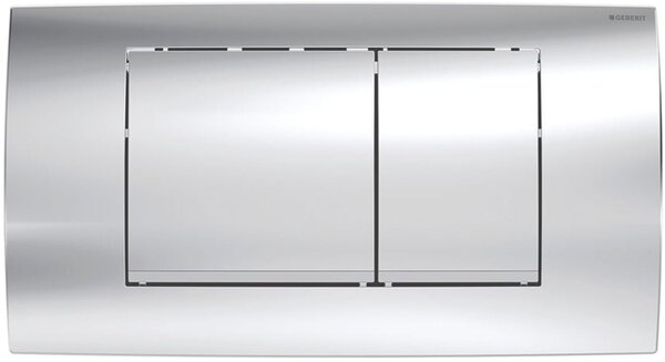 Geberit Twinline buton de spălare pentru WC crom lucios-crom mat 115.899.KH.1