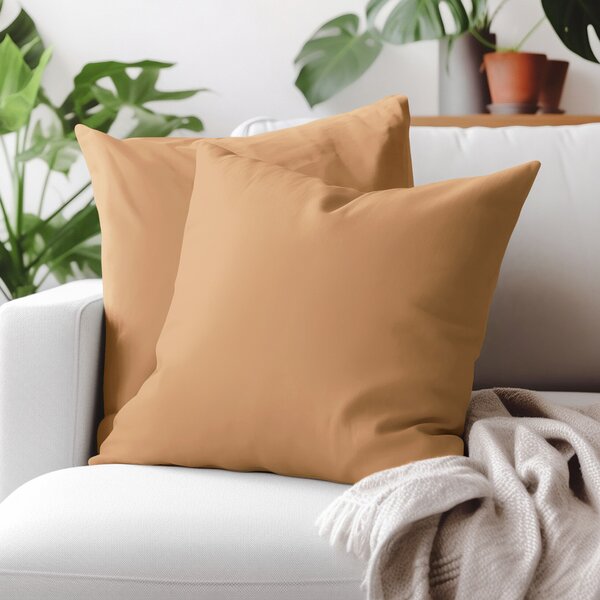 Goldea față de pernă din 100% bumbac - maro de toamnă 45 x 45 cm