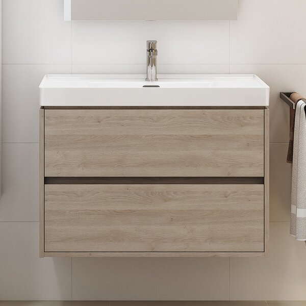 Cersanit Crea dulap 59.4x44.7x53.3 cm sub chiuveta pe perete stejar S598-032
