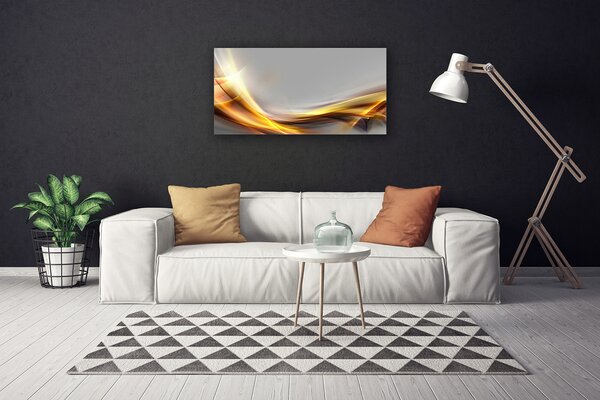 Tablou pe panza canvas Abstract Art Galben Gri