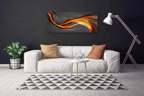 Tablou pe panza canvas Abstract Art Galben Portocaliu Gri