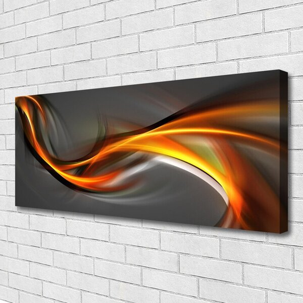 Tablou pe panza canvas Abstract Art Galben Portocaliu Gri