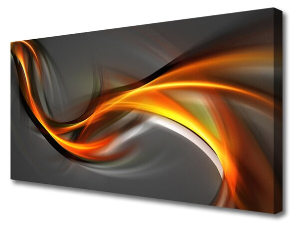 Tablou pe panza canvas Abstract Art Galben Portocaliu Gri