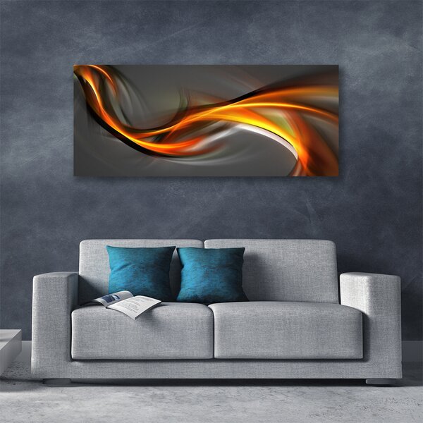 Tablou pe panza canvas Abstract Art Galben Portocaliu Gri