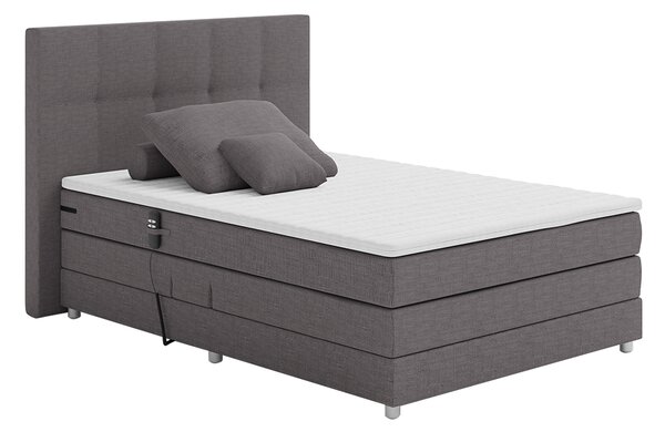KONDELA Pat electric reglabil, arcuri, gri, 120x200, MURKO NEW
