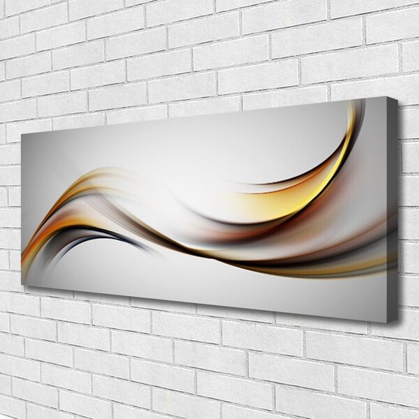 Tablou pe panza canvas Abstract Art Galben Gri