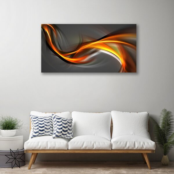 Tablou pe panza canvas Abstract Art Galben Portocaliu Gri