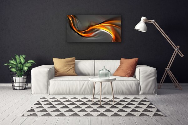 Tablou pe panza canvas Abstract Art Galben Portocaliu Gri