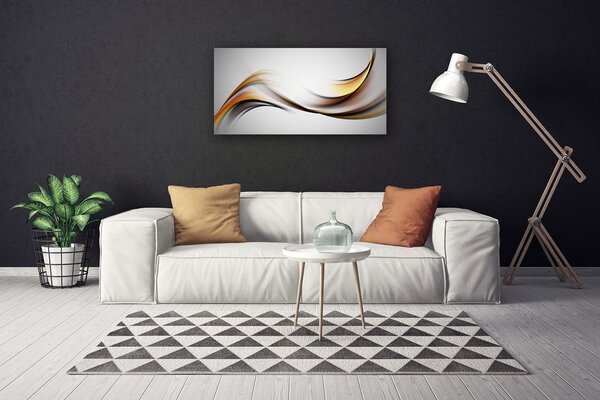 Tablou pe panza canvas Abstract Art Galben Gri
