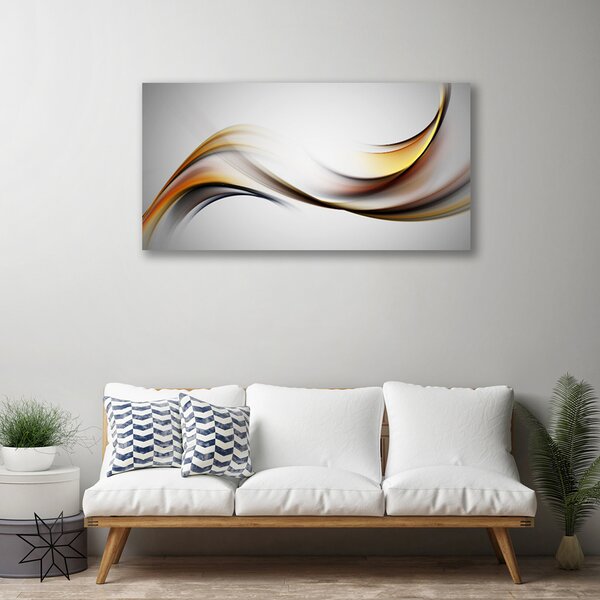 Tablou pe panza canvas Abstract Art Galben Gri
