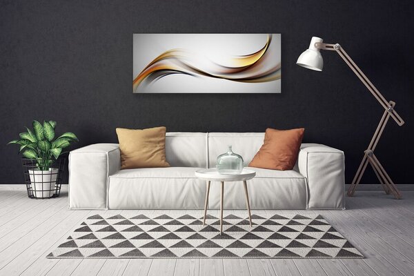Tablou pe panza canvas Abstract Art Galben Gri