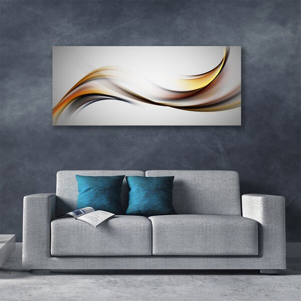 Tablou pe panza canvas Abstract Art Galben Gri