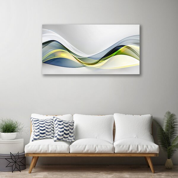 Tablou pe panza canvas Abstract Art Albastru Gri Verde Alb