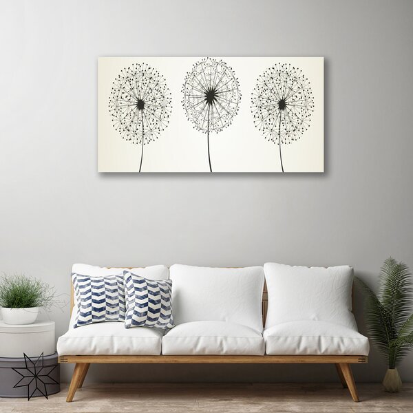 Tablou pe panza canvas Flori Floral Gray