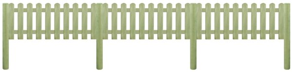 Gard din scânduri 5,1 m 110 cm 6/9 cm lemn de pin tratat