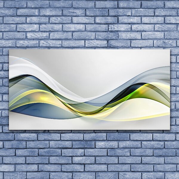 Tablou pe sticla Abstract Art Albastru Gri Verde Alb