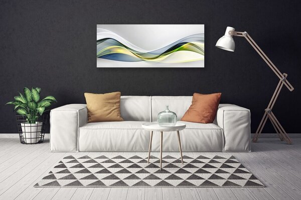 Tablou pe panza canvas Abstract Art Albastru Gri Verde Alb