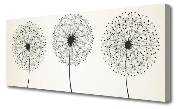 Tablou pe panza canvas Flori Floral Gray