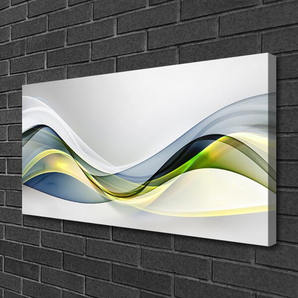 Tablou pe panza canvas Abstract Art Albastru Gri Verde Alb