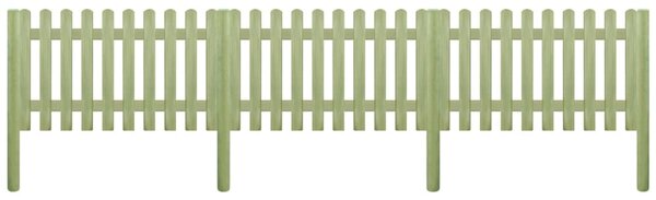 Gard din scânduri 5,1 m 150 cm 6/9 cm lemn de pin tratat